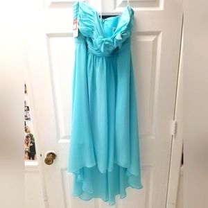 NWOT  Strapless Dress from Andrew Adela size 8 color is pool
